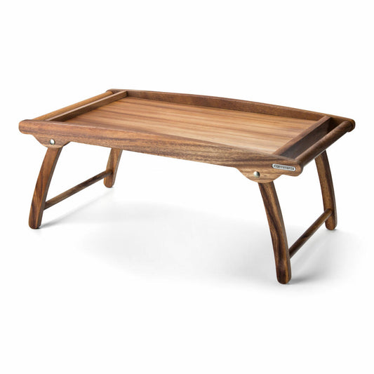 Continenta Bett-Tablett, Betttablett, Serviertablett, Frühstückstablett, Betttisch, Akazienholz, 53 x 32 cm, 4868