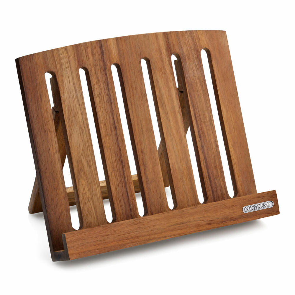 Continenta cookbook holder, bookend, book holder, book stand, cookbook stand, acacia wood, 4893