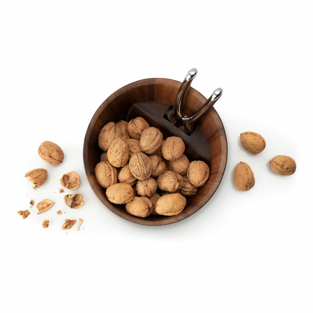 Continenta nut bowl with quality cracker, nut cracker, nut opener, nut cracker, acacia, 19.5 x 19 x 12. cm, 4897