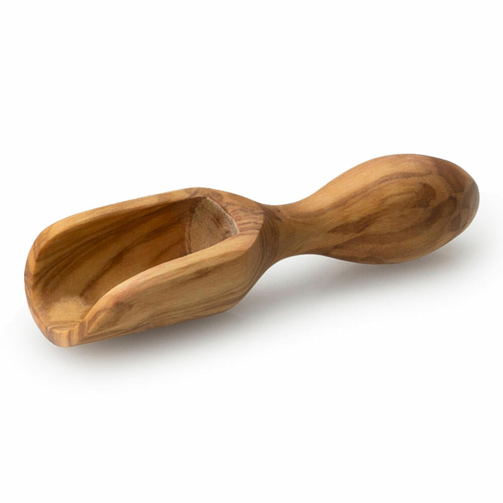 Continenta Salz-Schaufel, Holzschaufel, Salzschippchen, Gewürzschaufel, Olivenholz, L 10 cm, 4946