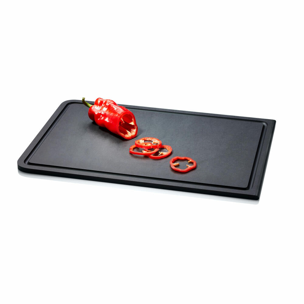 Continenta carving board Duracore, cutting board, kitchen board, serving board, wood paper fiber, black, 44 x 29.8 cm, 5314