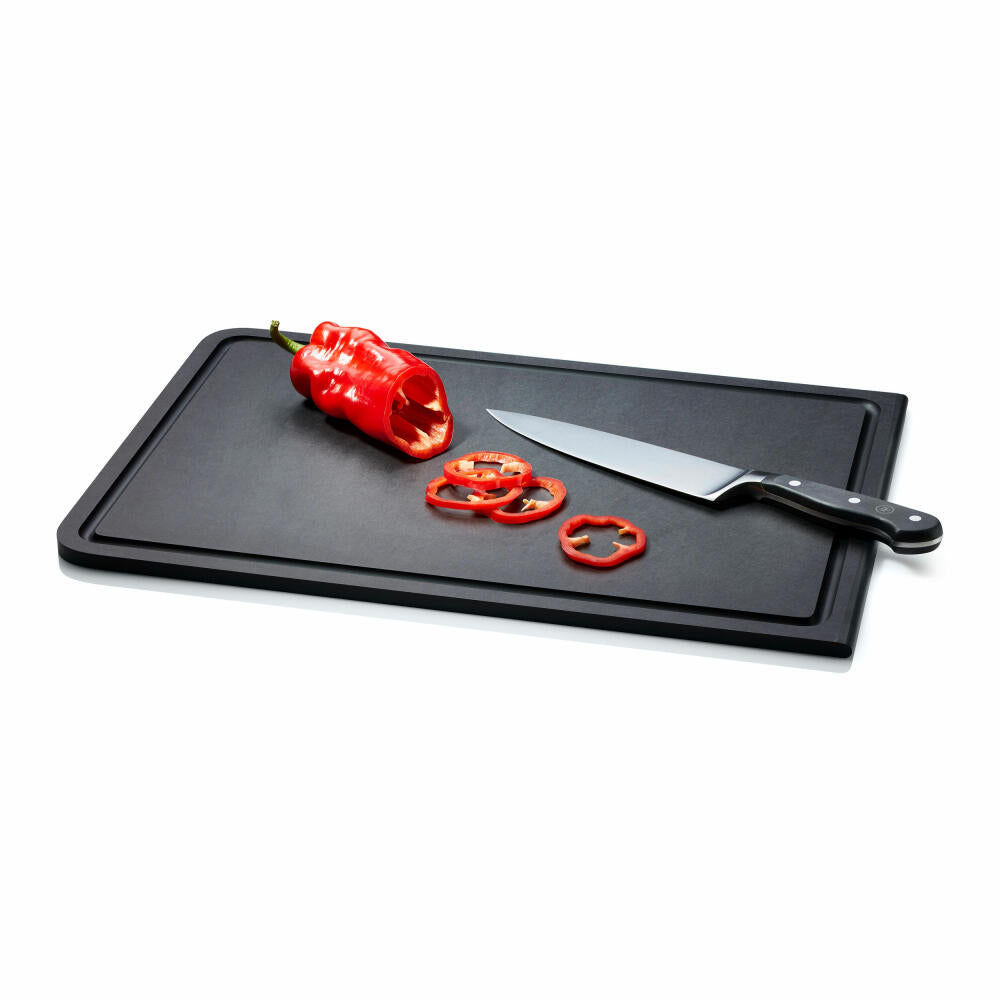 Continenta carving board Duracore, cutting board, kitchen board, serving board, wood paper fiber, black, 44 x 29.8 cm, 5314