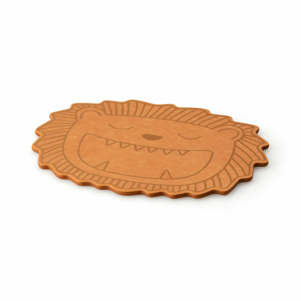 Continenta children's board lion, breakfast board, board, Duracore, brown, 23.3 x 17 cm, 5331