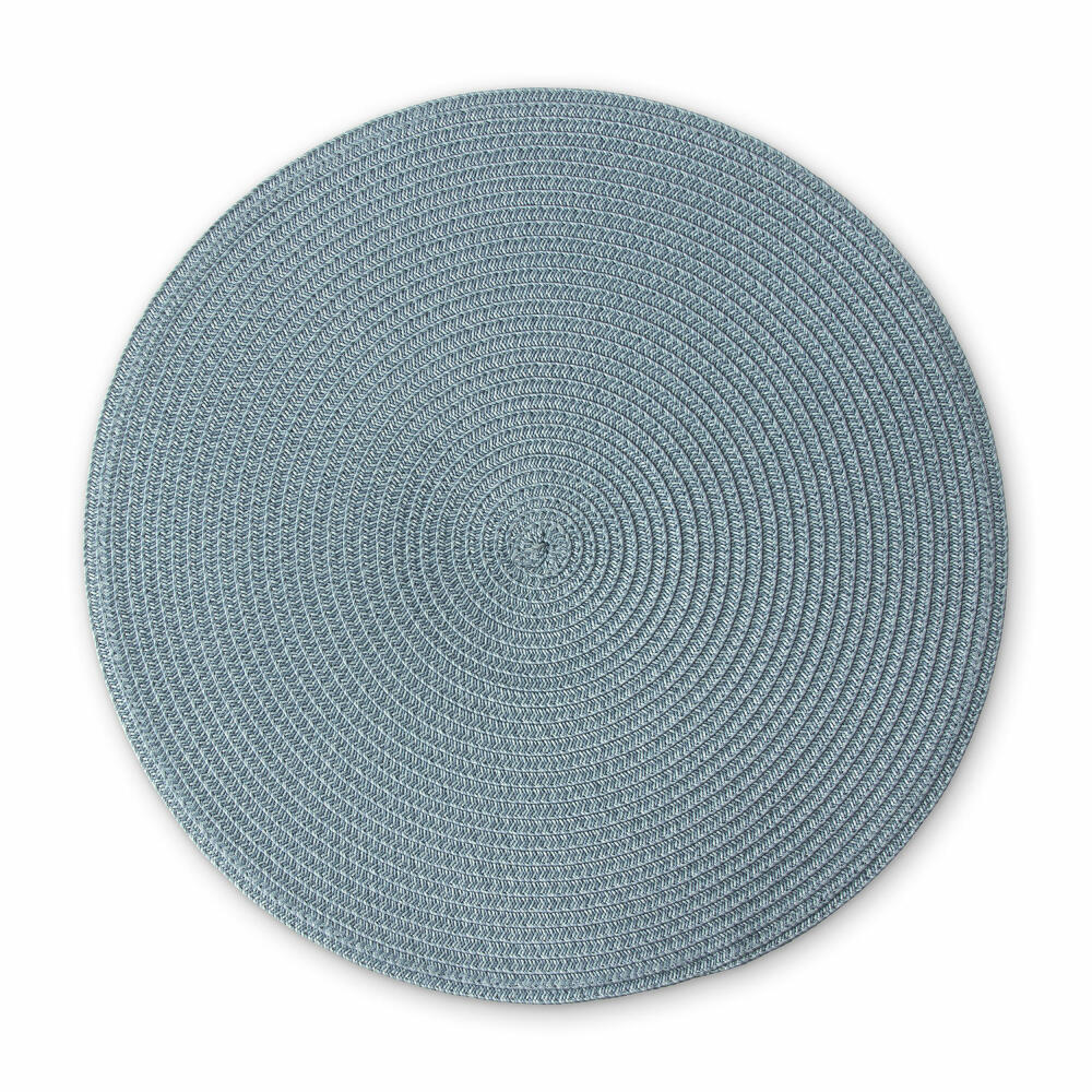 Continenta Tischset Rund, Platzset, Platzdecke, Platzmatte, Untersetzer, Kunststoff, Ø 38 cm, Graublau, 6625