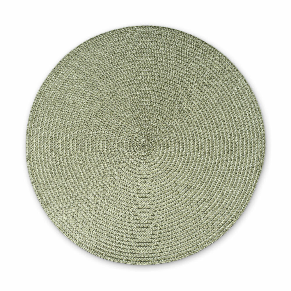 Continenta Round Placemat, Placemat, Placemat, Placemat, Synthetic Fiber, Reed Green, Ø 38 cm, 6627