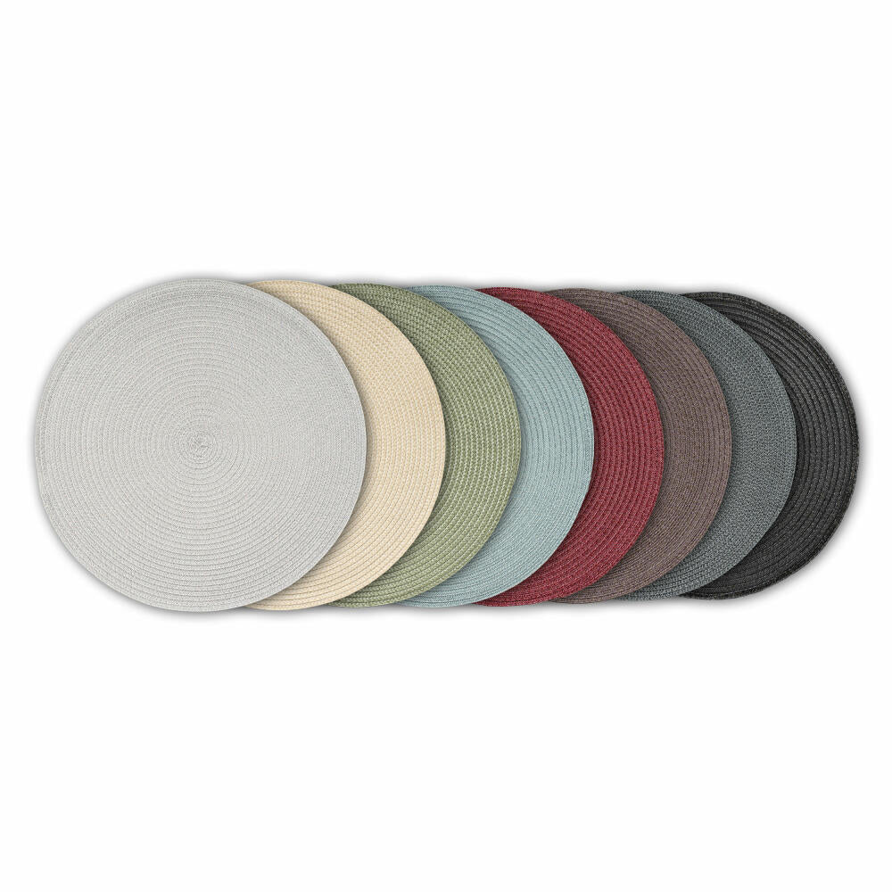 Continenta Round Table Set, Placemat, Placemat, Place Mat, Synthetic Fiber, Wine Red, Ø 38 cm, 6629