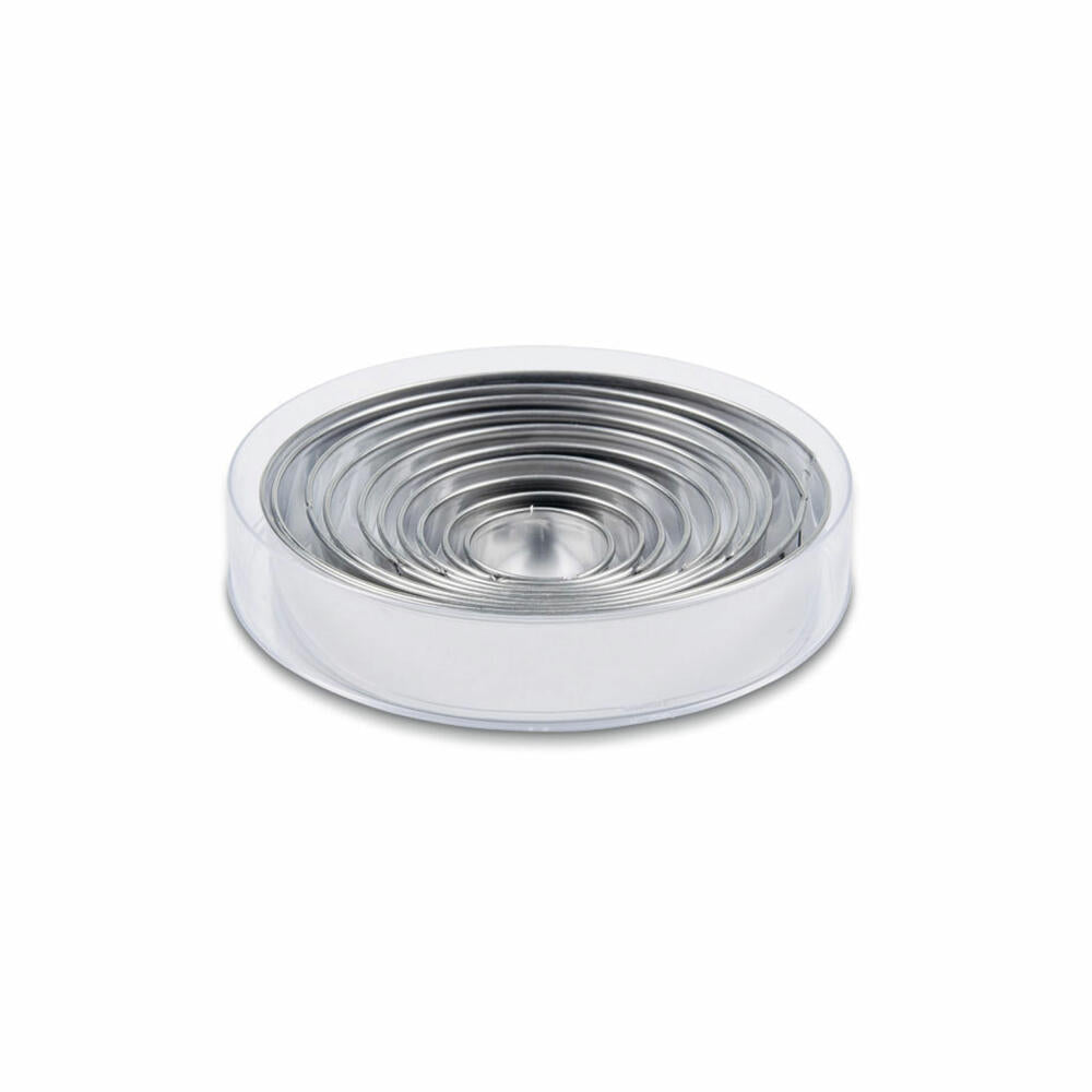 Städter professional cookie cutter rings / circles, 10 pcs., cookie cutter, cookie mold, biscuit, cookies, stainless steel, 008052