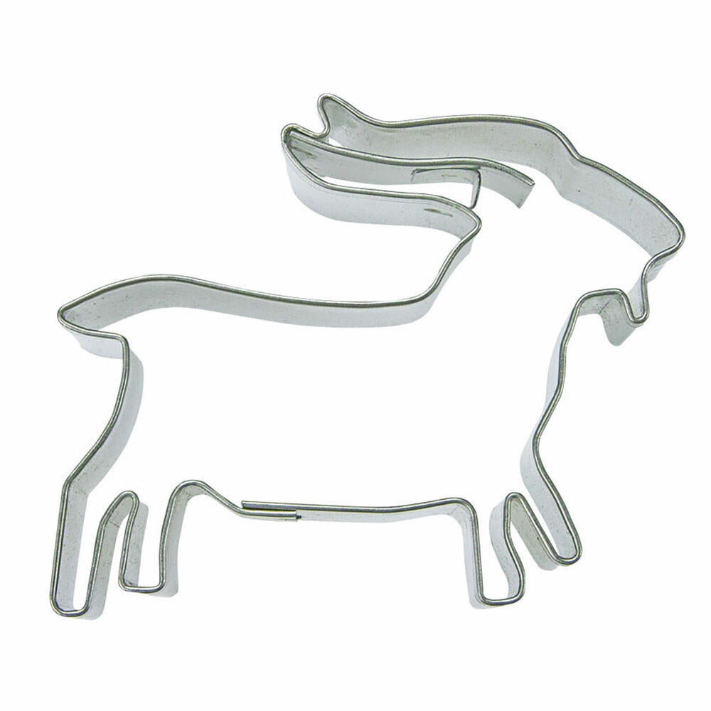 Städter Präge-Ausstecher Sternzeichen Steinbock, Ausstechform, Plätzchenform, Keks, Plätzchen, Edelstahl, 6 cm, 039247