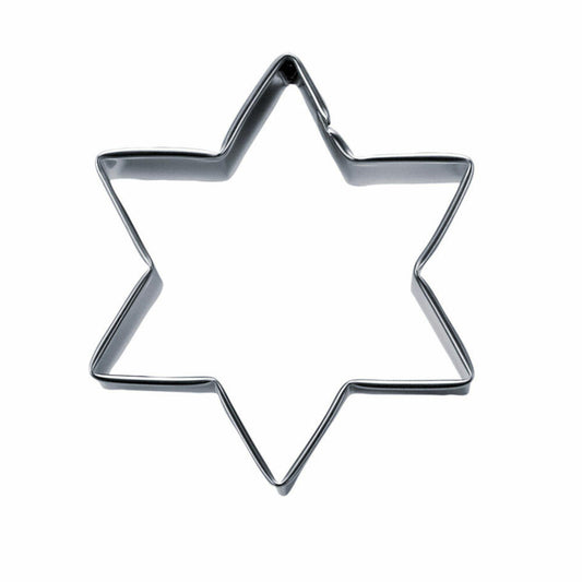Städter cookie cutter star 6-pointed, cookie cutter, cookie mold, biscuit, cookies, stainless steel, 15 cm, 050181