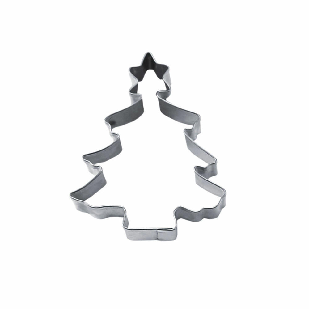 Städter cookie cutter Christmas tree with star, cookie cutter, cookie mold, biscuit, cookies, stainless steel, 6 cm, 054202