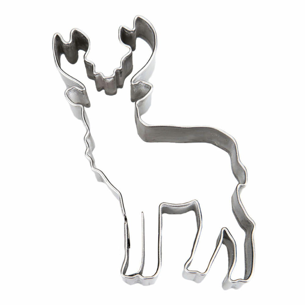Städter embossed cookie cutter deer, cookie cutter, cookie mold, biscuit, cookies, stainless steel, 8.5 cm, 076273