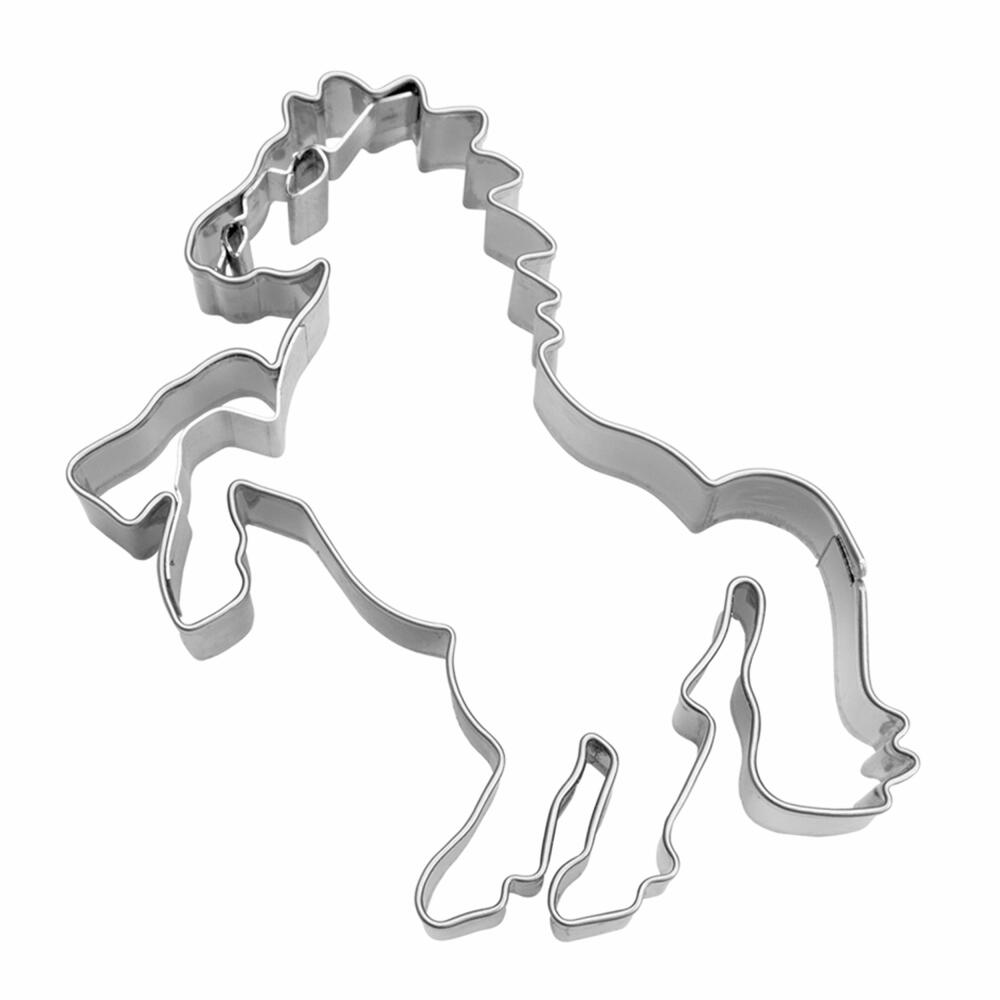 Städter embossed cookie cutter rearing horse, cookie cutter, cookie mold, biscuit, cookies, stainless steel, 8 cm, 076303
