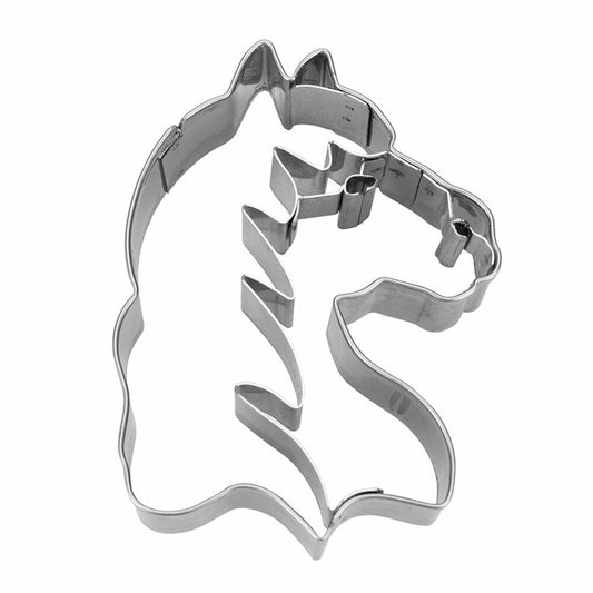 Städter Präge-Ausstecher Pferdekopf, Ausstechform, Plätzchenform, Keks, Plätzchen, Edelstahl, 7.5 cm, 076310