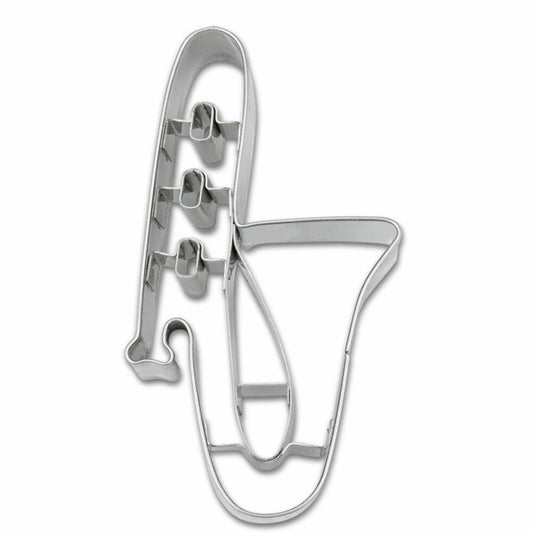 Städter Präge-Ausstecher Posaune, Ausstechform, Plätzchenform, Keks, Plätzchen, Edelstahl, 9 cm, 098039
