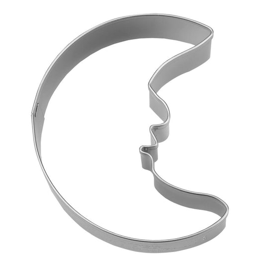 Städter Ausstecher Mond mit Gesicht, Plätzchenausstecher, Keksausstecher, Ausstechform, Edelstahl, Silberfarben, 6 cm, 107168