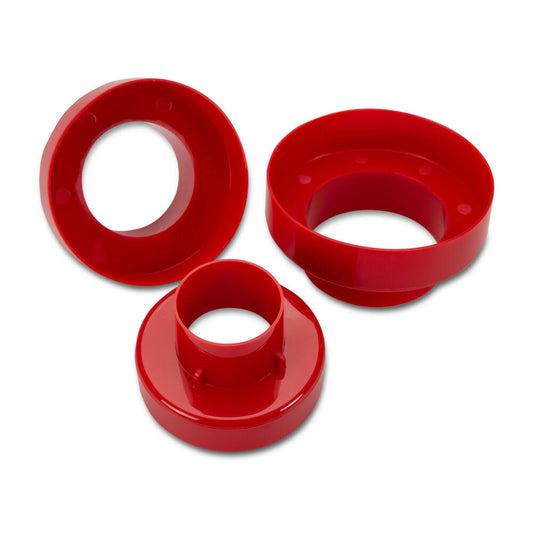 Städter Ausstecher Set Rund glatt 3-tlg., Plätzchenausstecher, Keksausstecher, Ausstechform, Kunststoff, Rot, 8.5 cm, 169975
