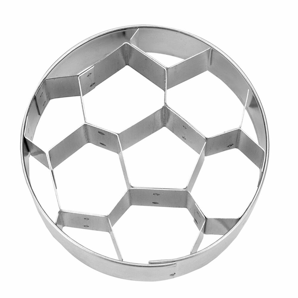 Städter Präge-Ausstecher Fußball, Ausstechform, Plätzchenform, Keks, Plätzchen, Edelstahl, Ø 6 cm, 216747