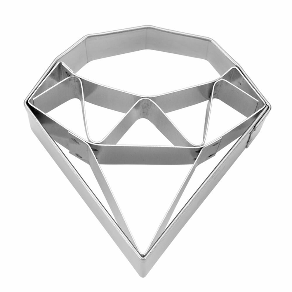 Städter embossed cookie cutter diamond, cookie cutter, cookie shape, biscuit, biscuits, stainless steel, 5 cm, 217034