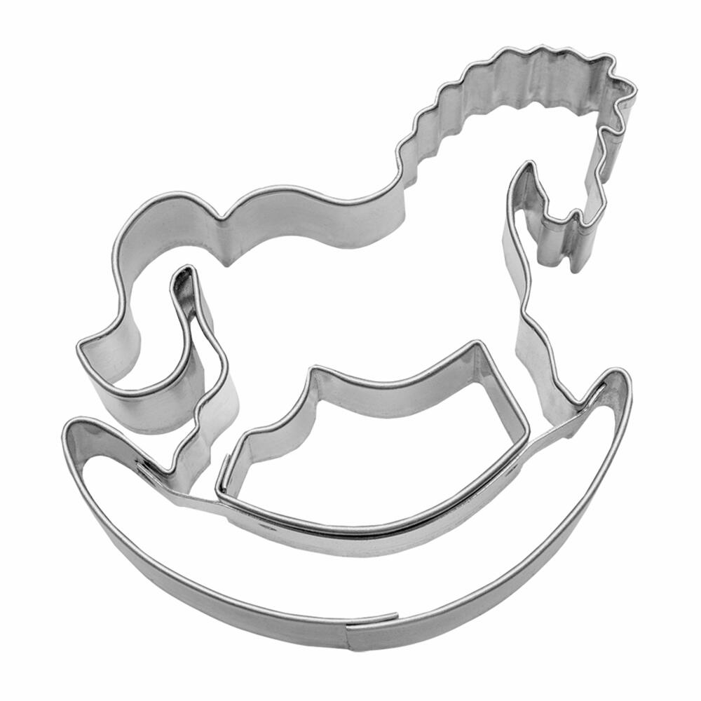 Städter cookie cutter rocking horse, cookie cutter, cookie mold, biscuit, cookies, stainless steel, 6.5 cm, 217089
