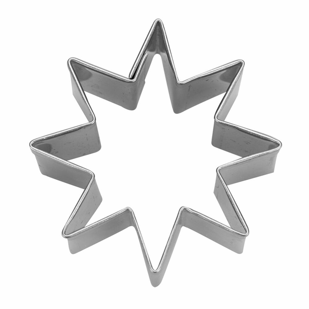 Städter star cookie cutter 8-pointed, cookie cutter, cookie mold, biscuit, cookies, stainless steel, 4.5 cm, 217263