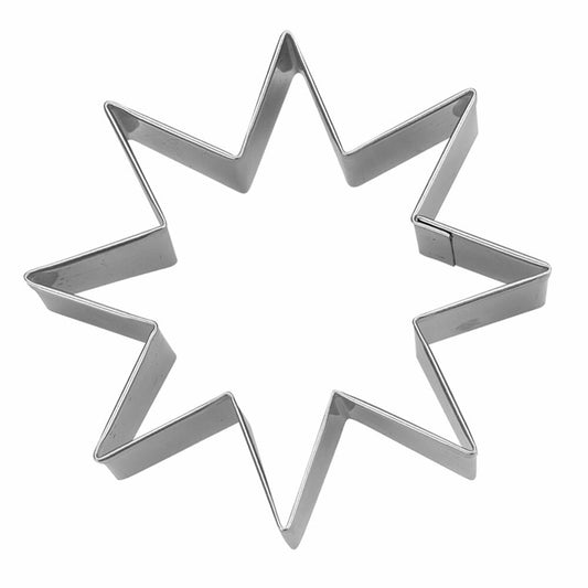 Städter star cookie cutter 8-pointed, cookie cutter, cookie mold, biscuit, cookies, stainless steel, 7.5 cm, 217270