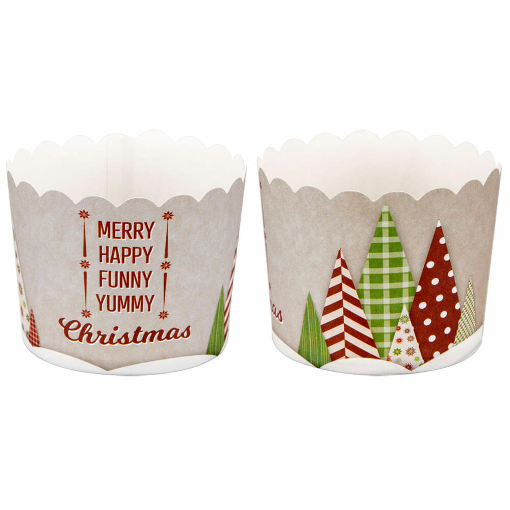 Städter Cupcake-Backform Yummy Christmas Maxi, 12 Stück, Papierförmchen, Backförmchen, Papierbackförmchen, Papier, 336513