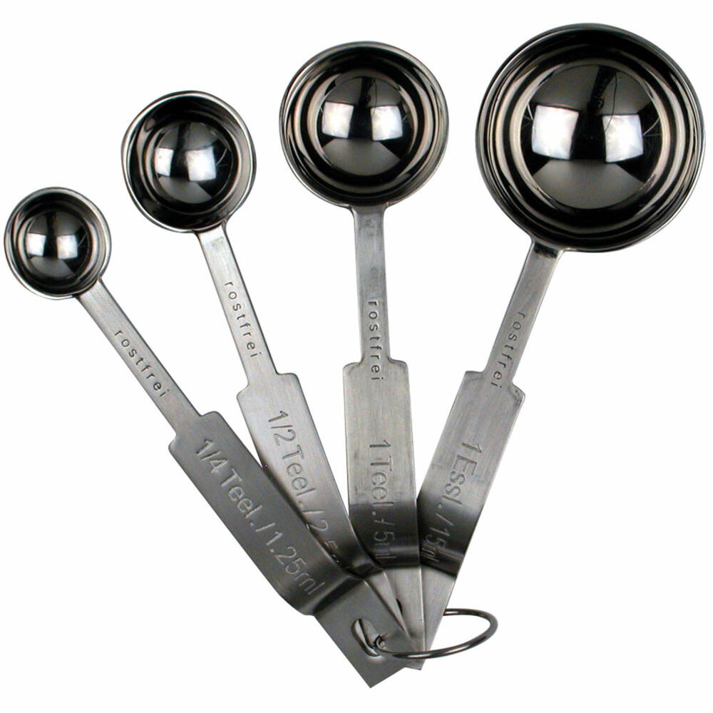 Städter Messlöffel Set, 4-tlg., Dosierlöffel, Portionierer, Backzubehör, Küchenhelfer, Edelstahl, 509207
