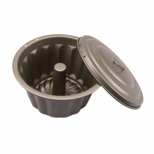 Städter water bath mold, with lid, baking mold, bundt cake mold, cake mold, pudding mold, metal, Ø 20 cm, 603097