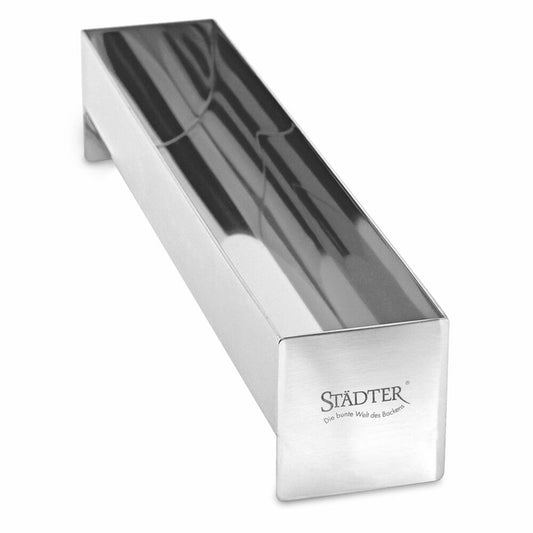 Städter pie and terrine mold, semi-circular, pie mold, parfaits, terrines, mold, stainless steel, 30 x 6 cm, 622098