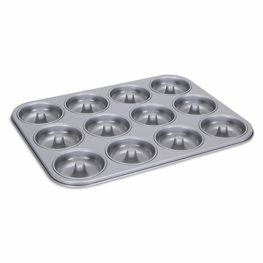 Städter We Love Baking Donut, donut baking pan, baking pan, donuts, baking tray, metal, silver, 35 x 27 cm, 661042