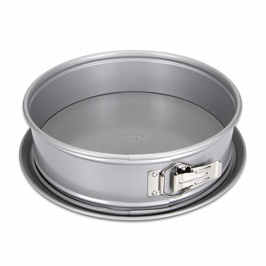 Städter We Love Baking springform pan, with flat base, baking pan, cake pan, cake baking pan, metal, silver, Ø 26 cm, 661325
