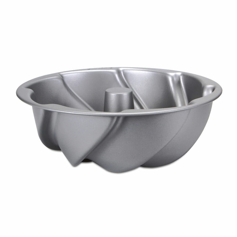 Städter We Love Baking Gugelhupf Swing, cake baking pan, baking pan, cake pan, metal, silver, Ø 27 cm / H 9 cm, 661486