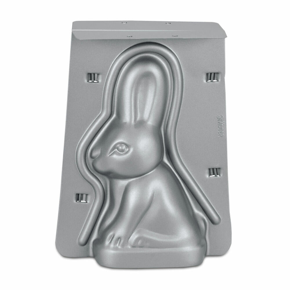 Städter We Love Baking Easter Bunny 3D Baking Pan, Cake Baking Pan, Baking Pan, Cake Pan, Metal, Silver, 14 x 18 x 6.5 cm, 661738