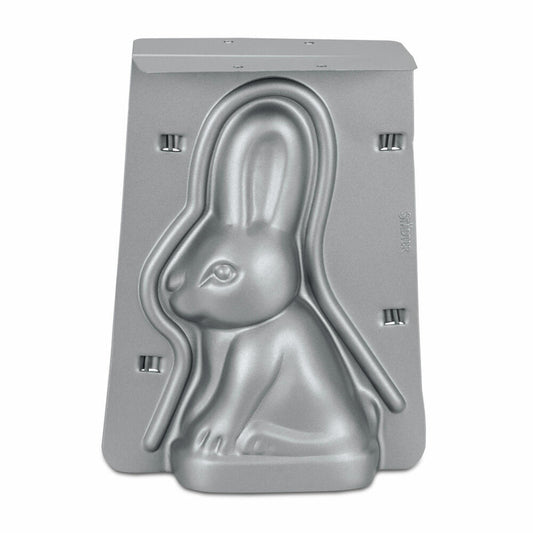 Städter We Love Baking Osterhäschen 3D-Backform, Kuchenbackform, Backform, Kuchenform, Metall, Silber, 14 x 18 x 6.5 cm , 661738