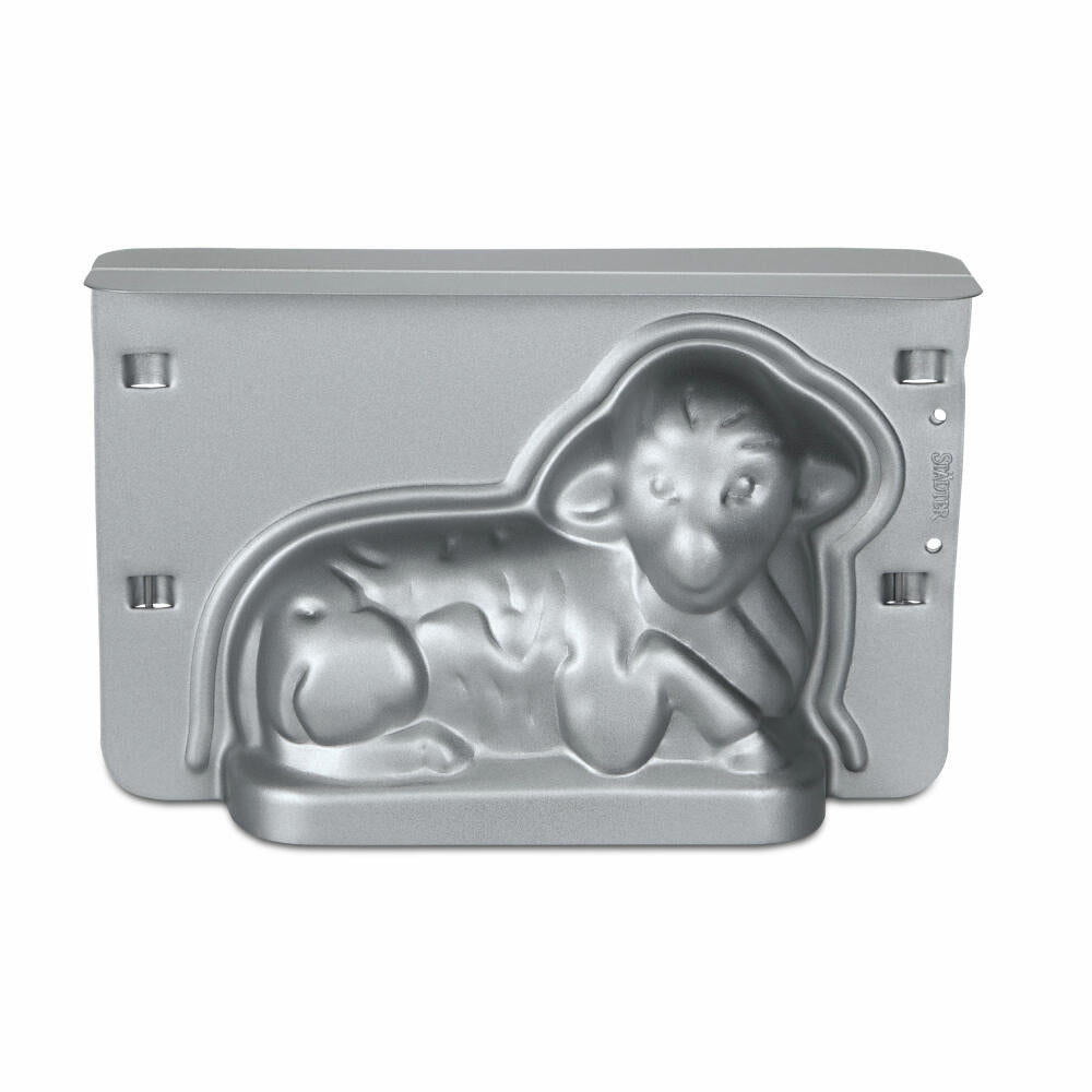 Städter We Love Baking Easter Lamb 3D Baking Pan, Cake Baking Pan, Baking Pan, Cake Pan, Metal, Silver, 22.5 x 14 x 7 cm, 661752