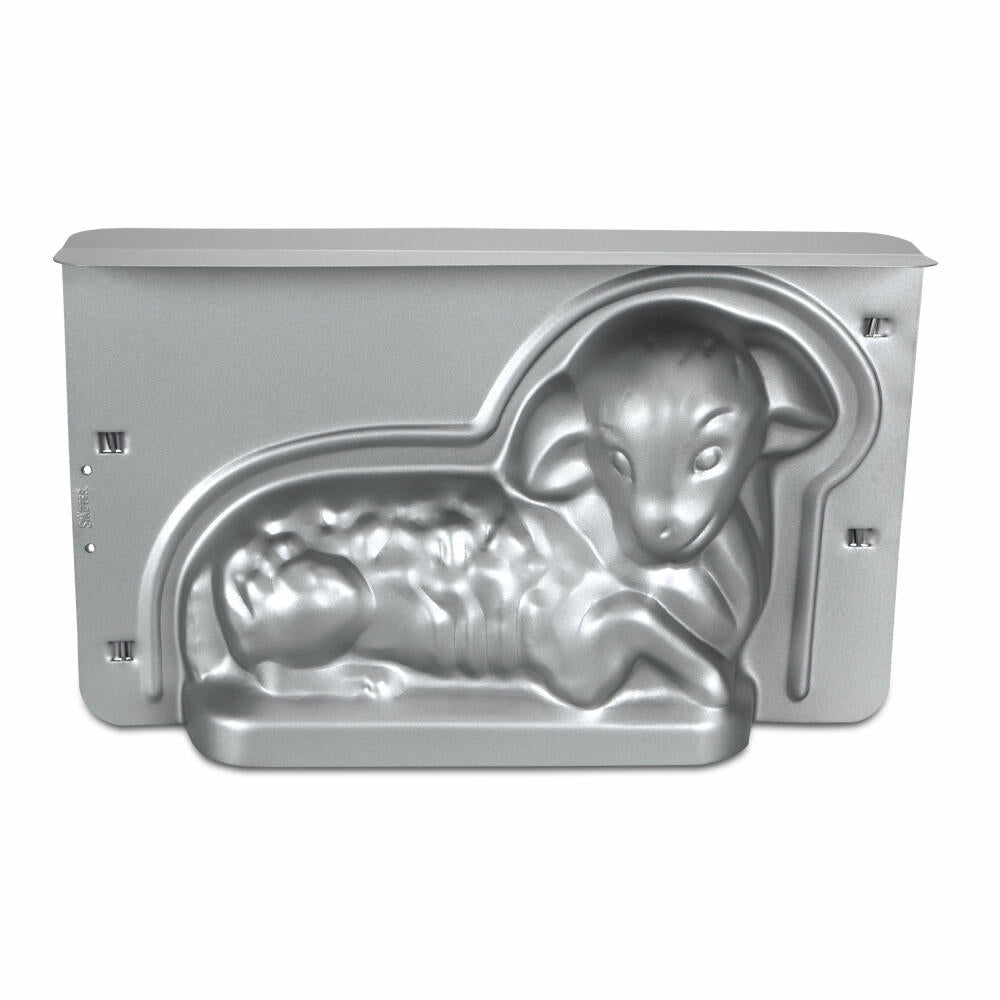 Städter We Love Baking Osterlamm, 3D-Backform, Kuchenform, Osterlämmchen, Backzubehör, Metall, 36 x 22 x 9.5 cm, 661769