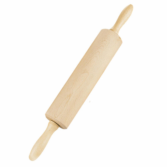 Städter rolling pin, with ball bearing and iron handle, rolling pin, pasta roller, dough roller, rolling pin, wood, 25 cm, 800014