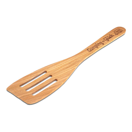 Städter Pfannenwender Camping-Glück Wohnwagen Geschlitzt, Küchenhelfer, Kochbesteck, Holz, Natur, 30 cm, 800243