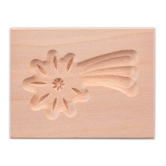Städter Springerle-Model Komet, Holz-Prägeform, Plätzchenform, Spekulatiusform, Holz, Natur, 7 cm, 841321