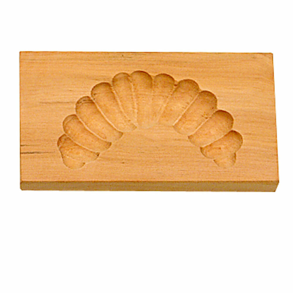 Städter Spekulatius-Model Kipferl, Holz-Prägeform, Plätzchenform, Spekulatiusform, Holz, 10 x 6 cm, 848054