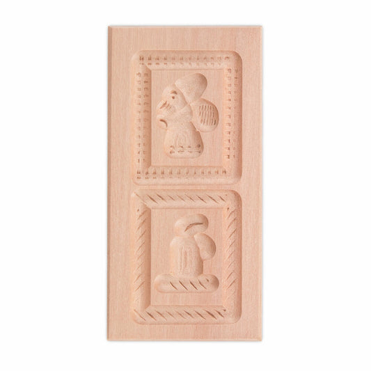 Städter Springerle-Model 2 Motive, Holz-Prägeform, Plätzchenform, Spekulatiusform, Holz, 5.5 x 12 cm, 848061