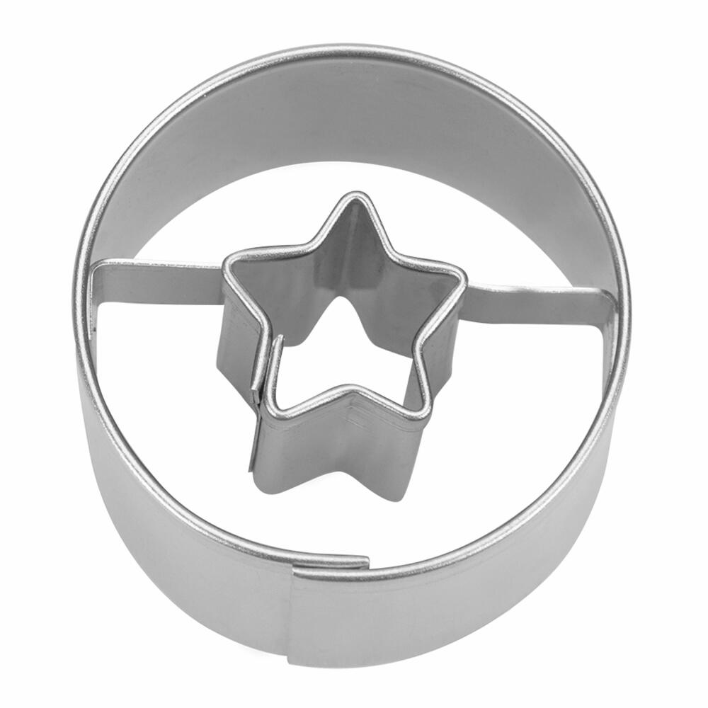 Städter cookie cutter star in ring mini, cookie cutter, cookie mold, biscuit, cookies, stainless steel, Ø 3 cm, 955295