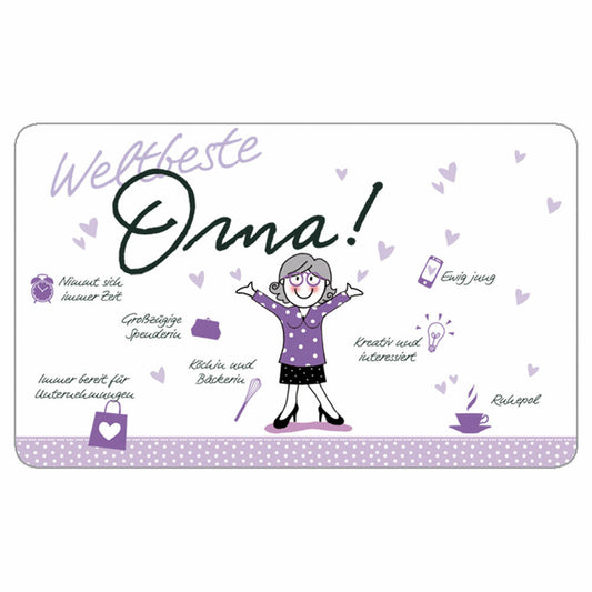 PPD Tray World's Best Grandma, Breakfast Board, Board, Breakfast, Resopal, 14.3 x 23.3 cm, 661234