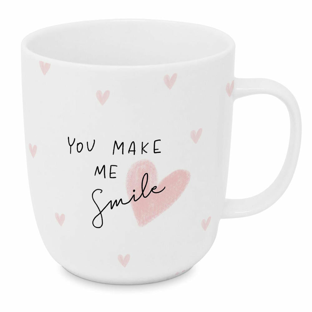 PPD Make me Smile Mug 2.0 D@H, mug, coffee cup, mug, cup, New Bone China, white / pink, 400 ml, 551342