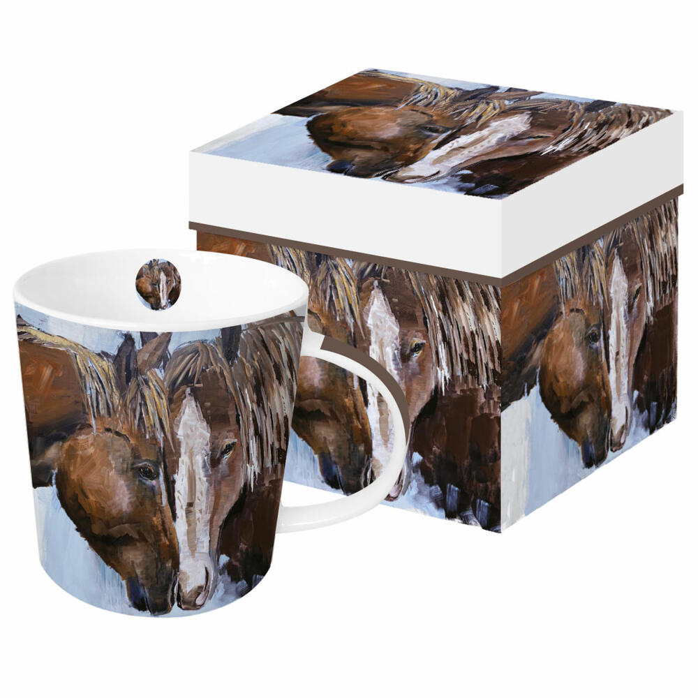 PPD Frontier Horses Trend Mug, in Geschenkbox, Henkelbecher, Kaffeebecher, Becher, Tasse, New Bone China, 400 ml, 160302259