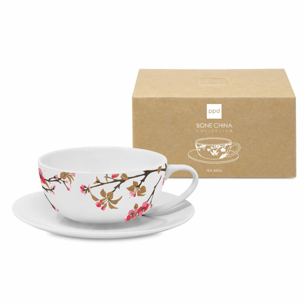 PPD Fiori Rossi Bone China T-Mug, Kaffeetasse, Becher, Tasse, Bone China, 350 ml, 163702532