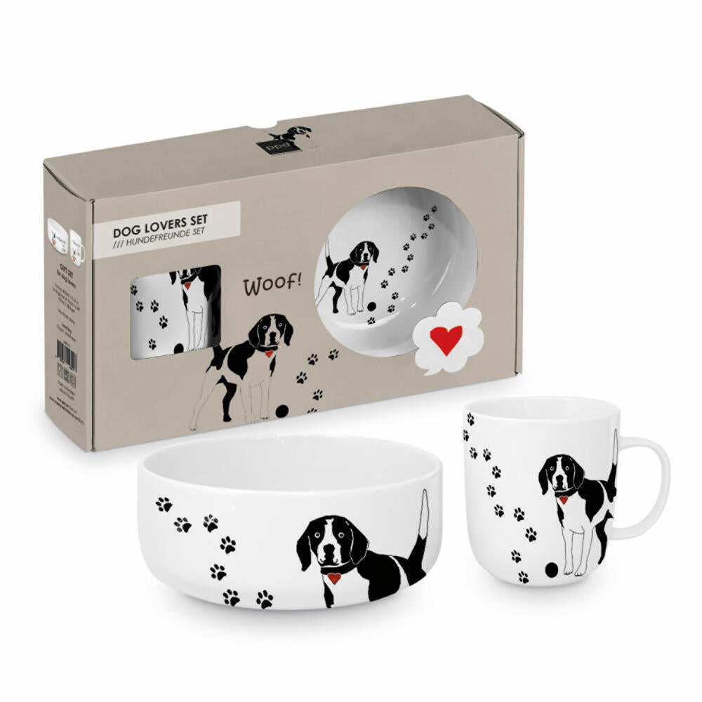 PPD Atelier Chiens Dog Set, 2-tlg., Futternapf, Napf, Tasse, Kaffeebecher, New Bone China, 163802963