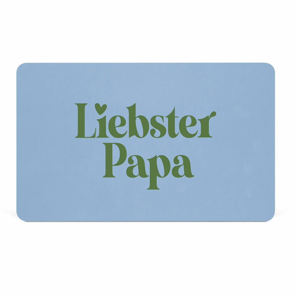 PPD Liebster Papa D@H Tray, Frühstücksbrettchen, Brettchen, Frühstück, Resopal, Blau, 586003085