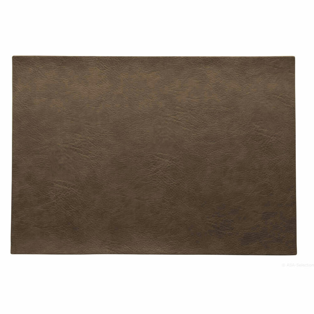ASA Selection vegan leather Tischset Nougat, Platzmatte, Platzdeckchen, Untersetzer, PU Lederoptik, Braun, 78308076