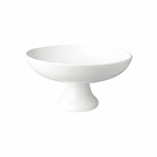 ASA Selection grande bowl on foot, serving bowl, decorative bowl, stoneware, white, Ø 21 cm, 3789147